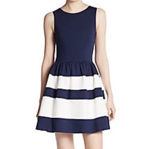 Red Saks fifth Ave striped dress